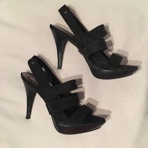 Simply Vera by Vera Wang Black Strappy Heels